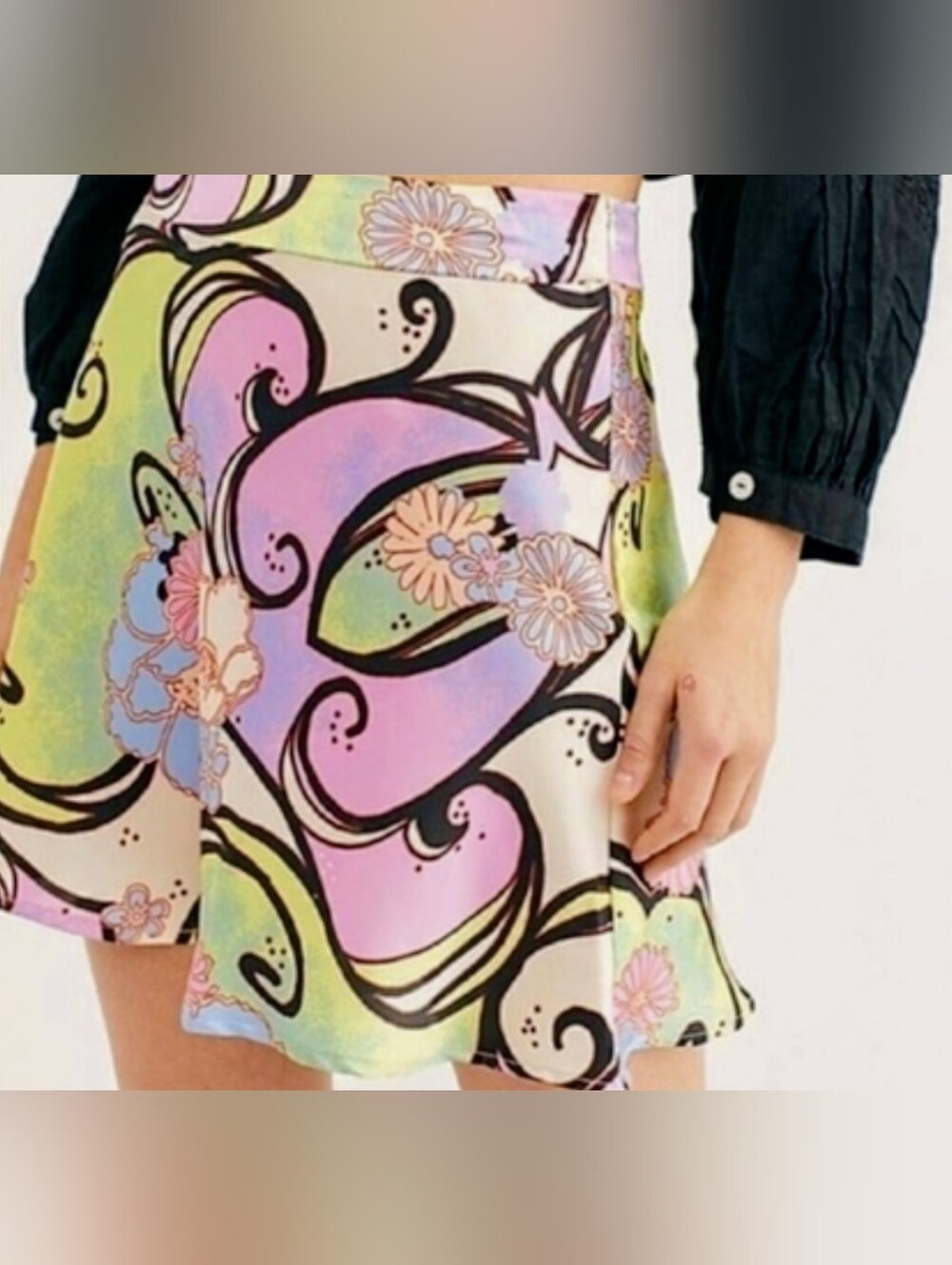 Free People Phoebe Mini Skirt In The Sugar And Spice Print